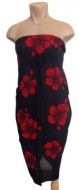 Flower Sarong - Hibiscus/Red