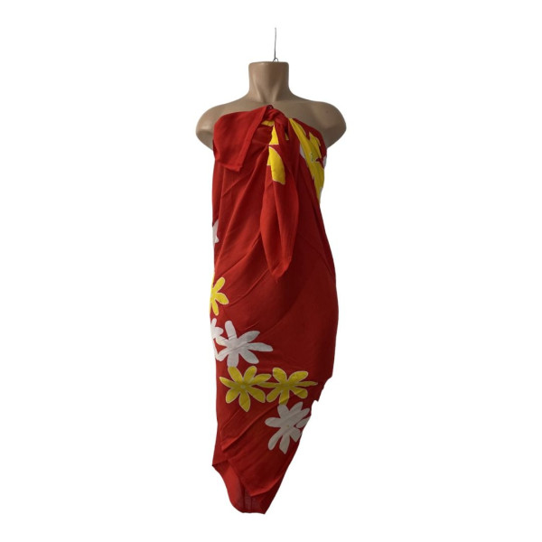 Handpainted Large Tiare Sarong 