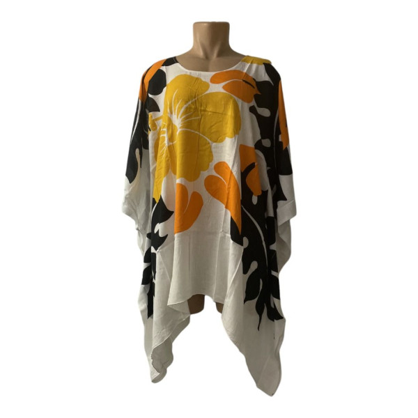 White and Yellow Sarong Top