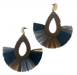 Lauhala/Straw Earrings