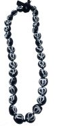 Kukui Nut Lei Necklace - White Turtles (Honu)