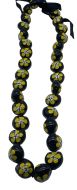 Kukui Nut Lei Necklace - Yellow Hibiscus